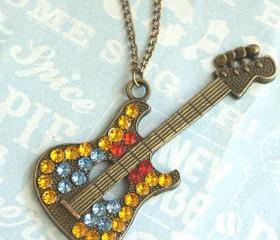 studded guitar necklace 