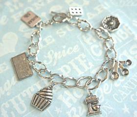 i love baking charm bracelet