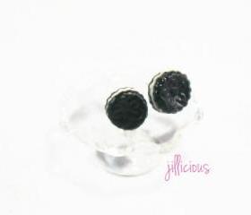 oreo stud earrings