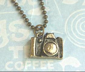 vintage camera necklace