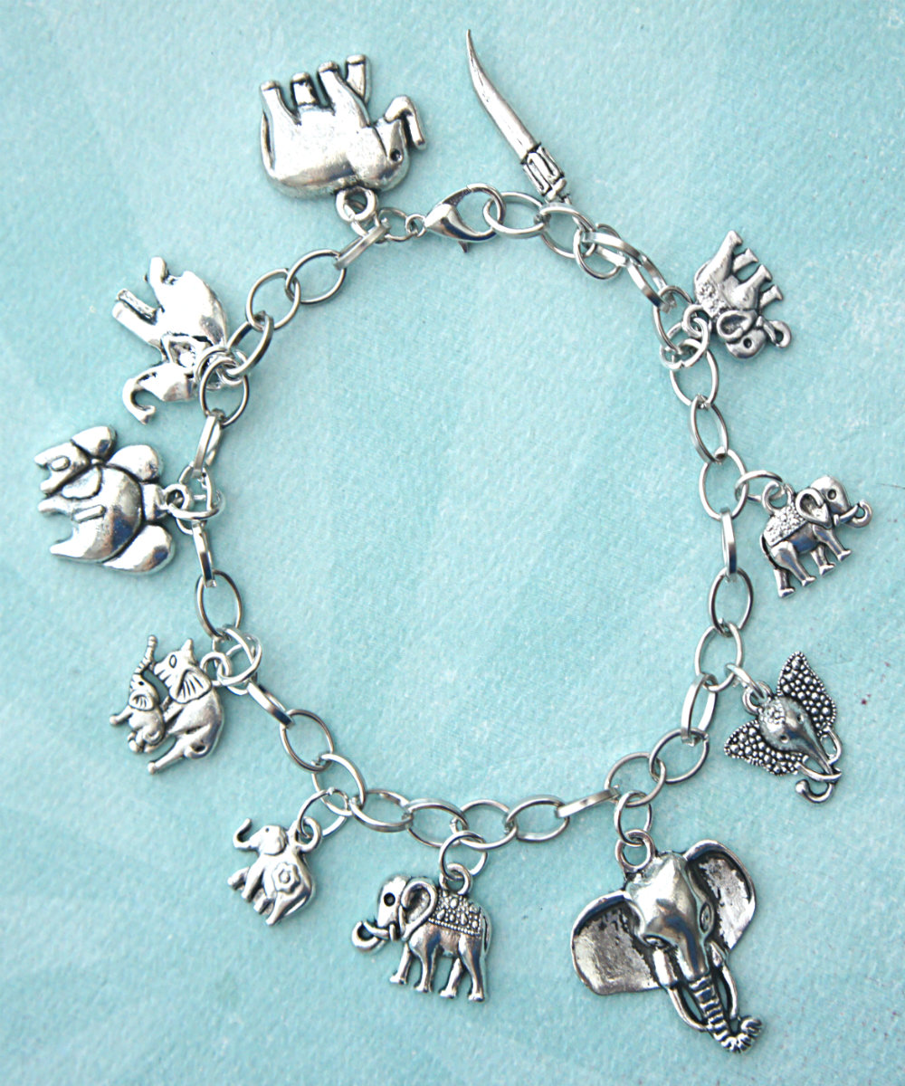 Elephants Charm Bracelet on Luulla
